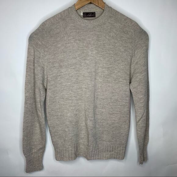 Vintage Oatmeal Wool Blend Sweater Sz Large - Picture 5 of 12